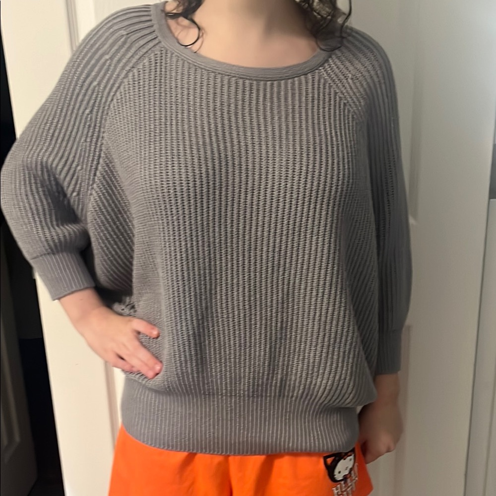 Workshop Republic Clothing Gray Crew Neck Sweater